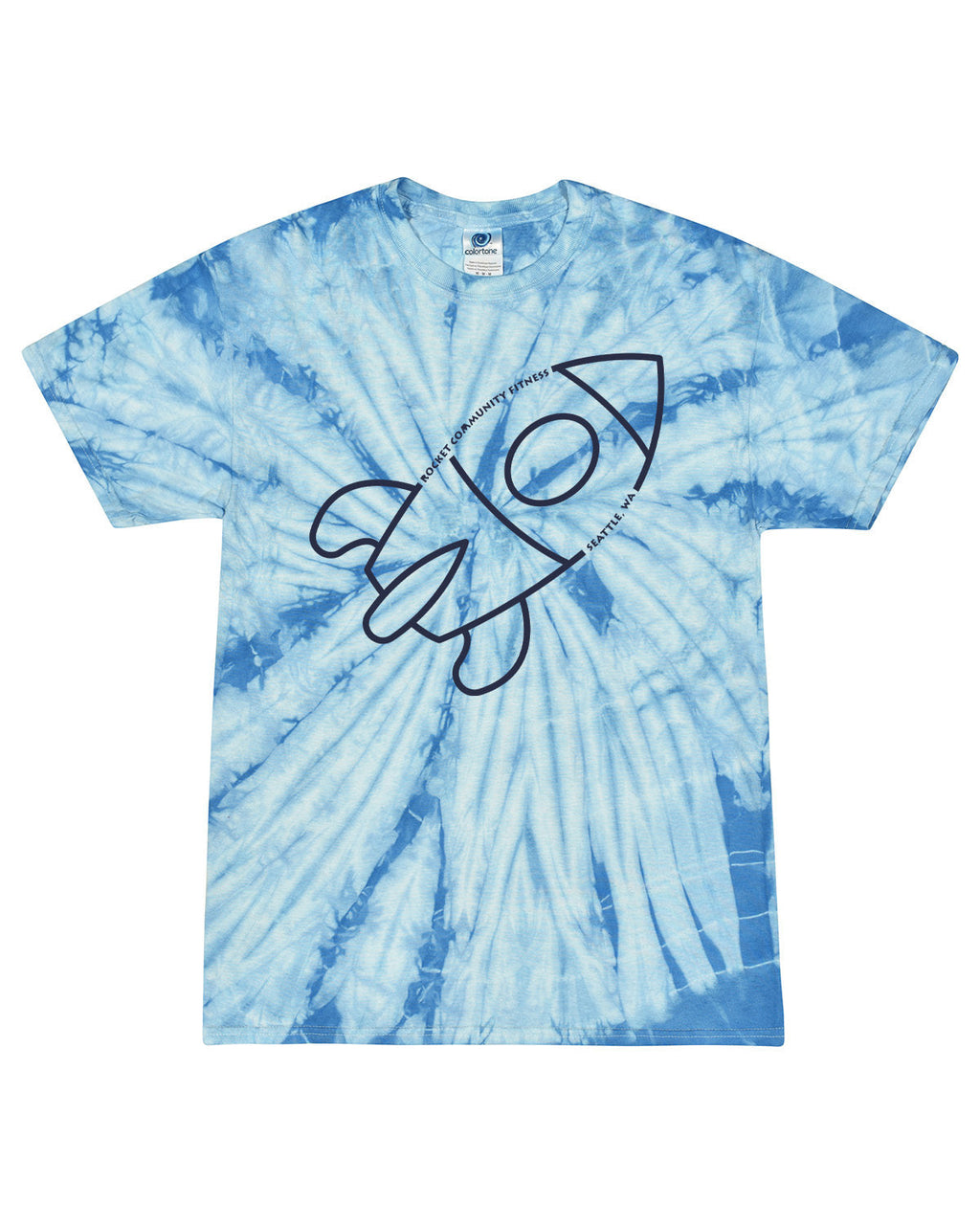 Rocket Outline Tie Dye - Uni Tee