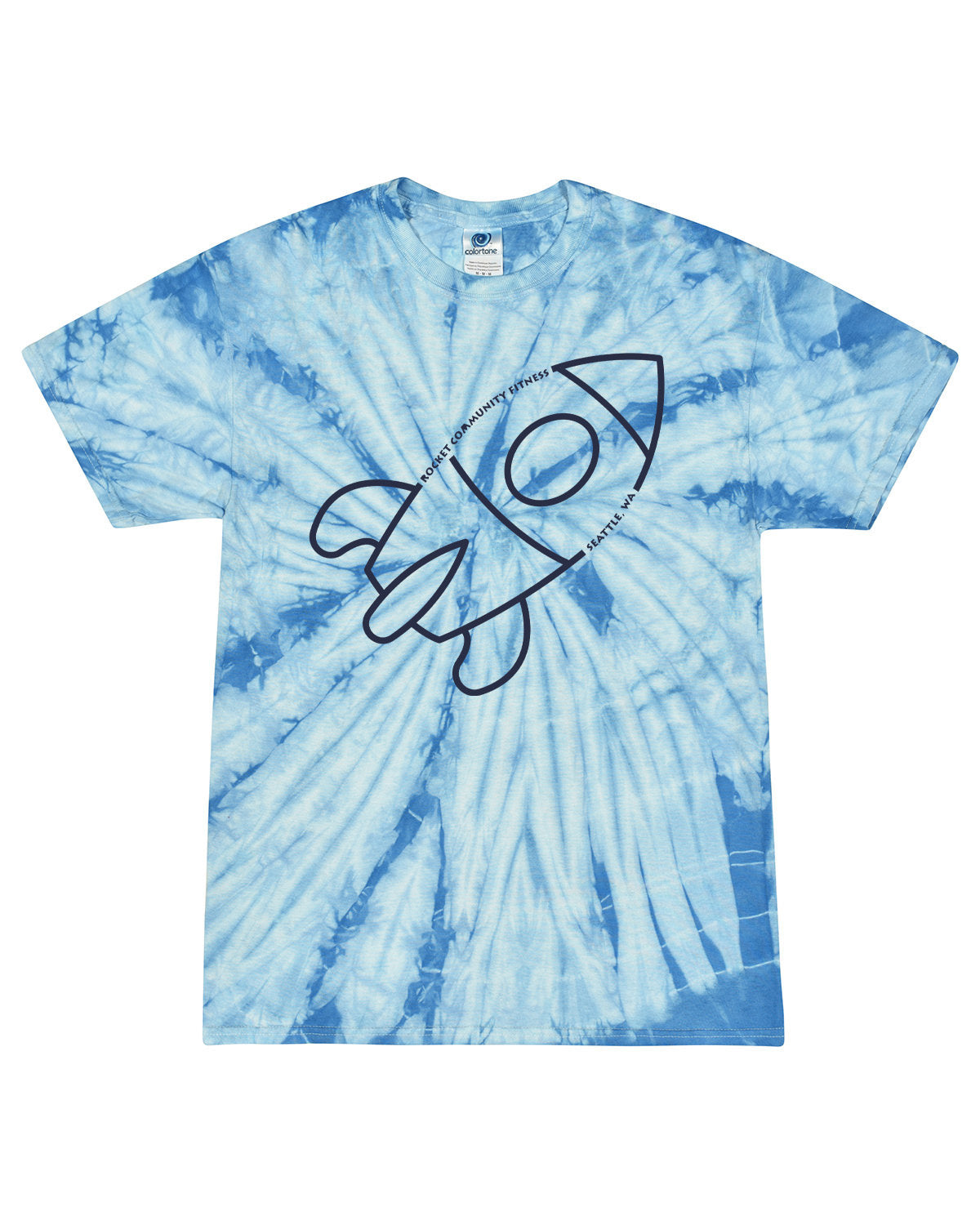 Rocket Outline Tie Dye - Uni Tee